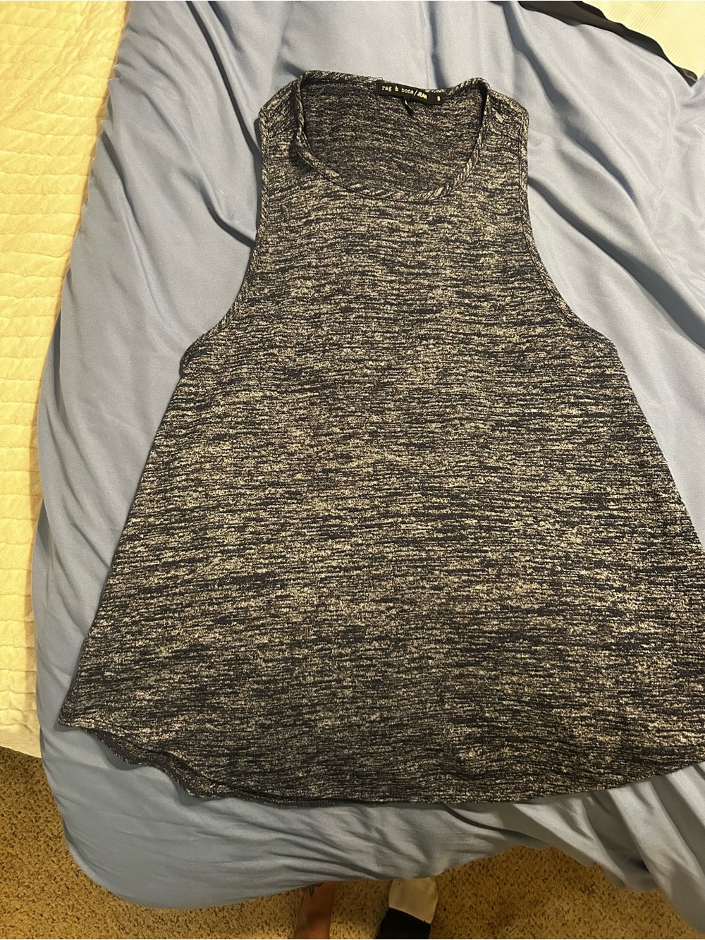 rag & bone Heathered Navy-Gray Racerback Tank